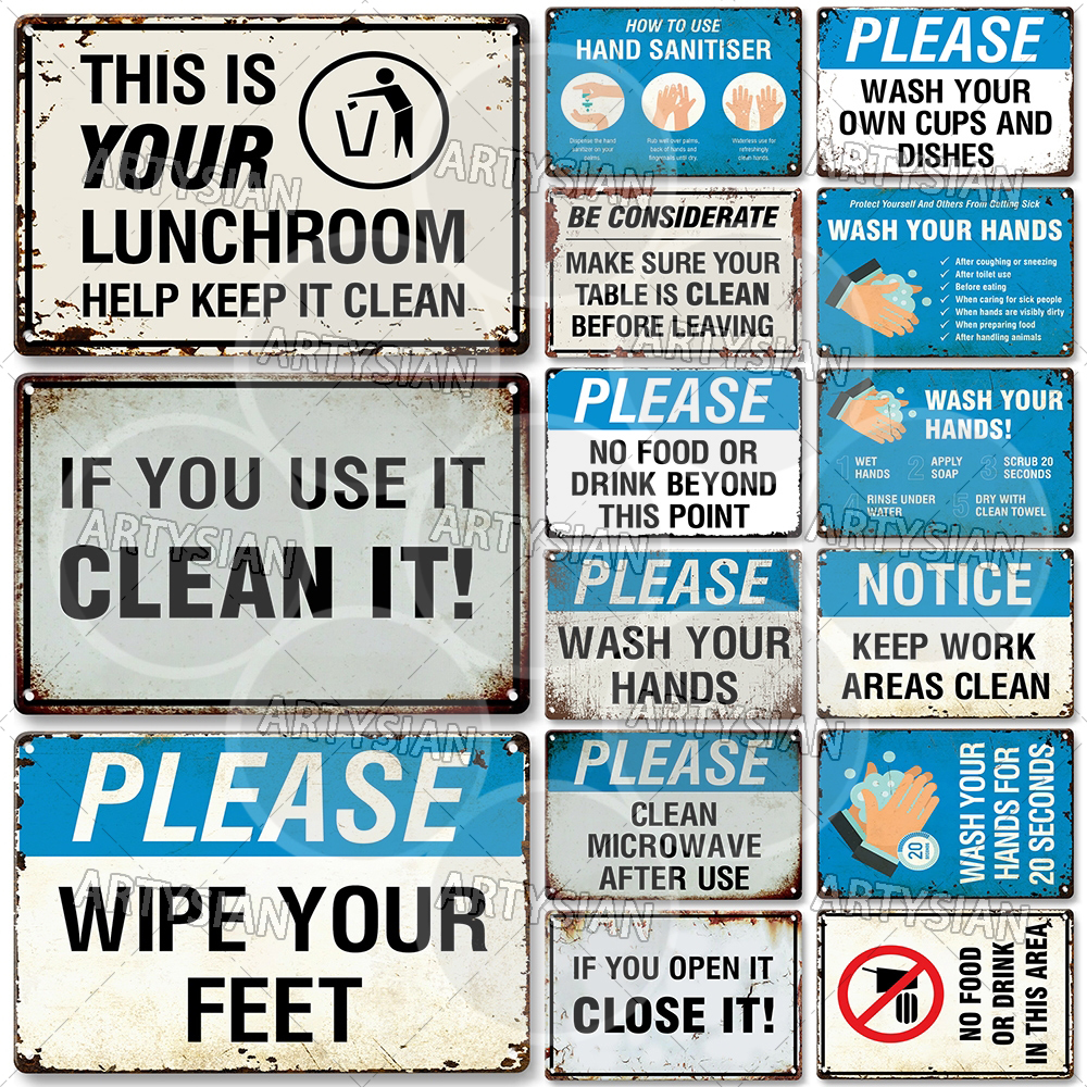 Office Furniture Direct - Hygiene Metal Sign No Shoes No