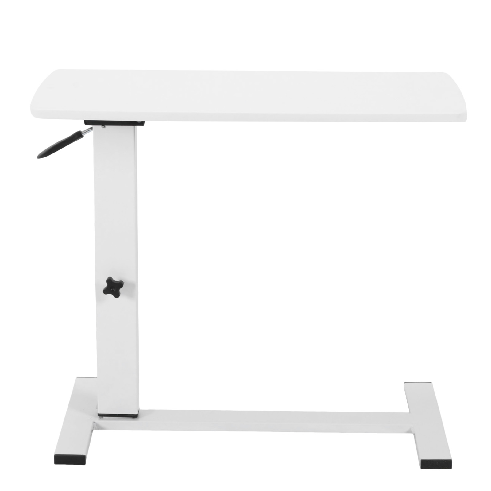Adjustable Laptop Table - Rolling Hospital Bed Table with Wheels