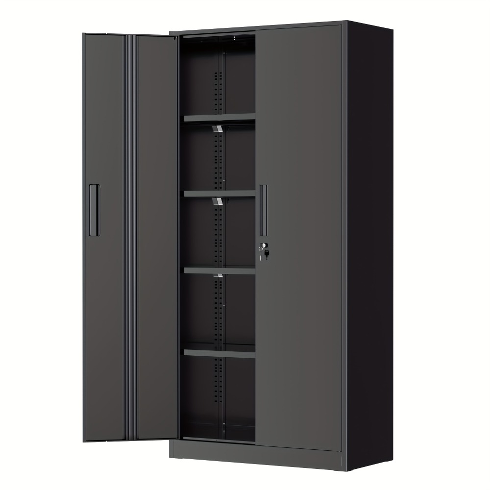 Office Storage Cabinet - Metal Storage Cabinet, 71''/ 36''H Garage