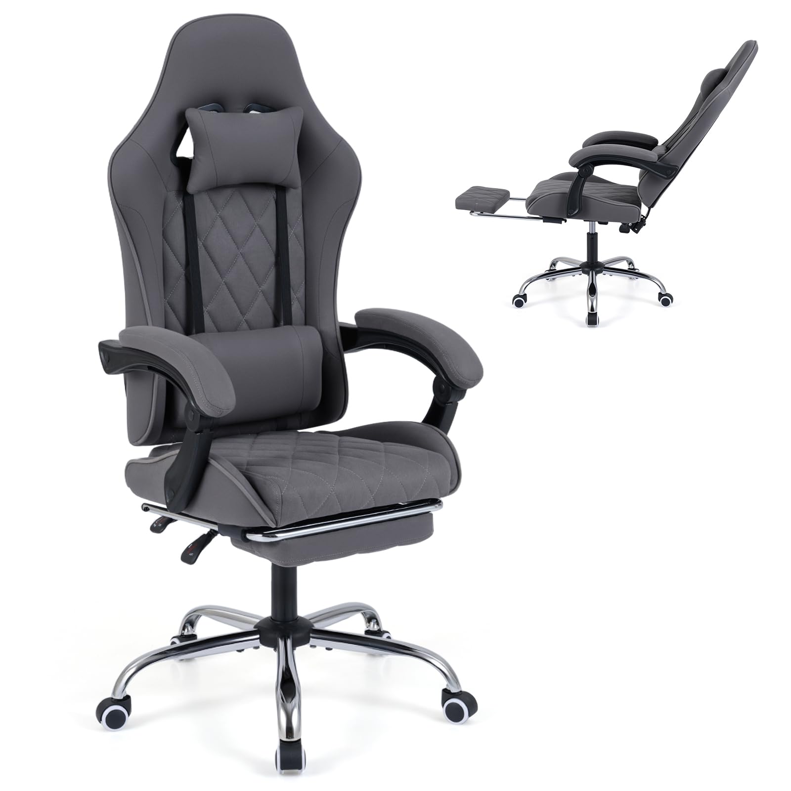 Office Furniture Ergonomic - Ergonomic Gaming Chair With Headrest Lumbar