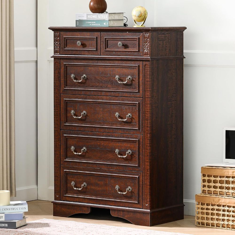 6-Drawer Tall Dresser for Bedr - Office Furniture Modern のレビューと価格