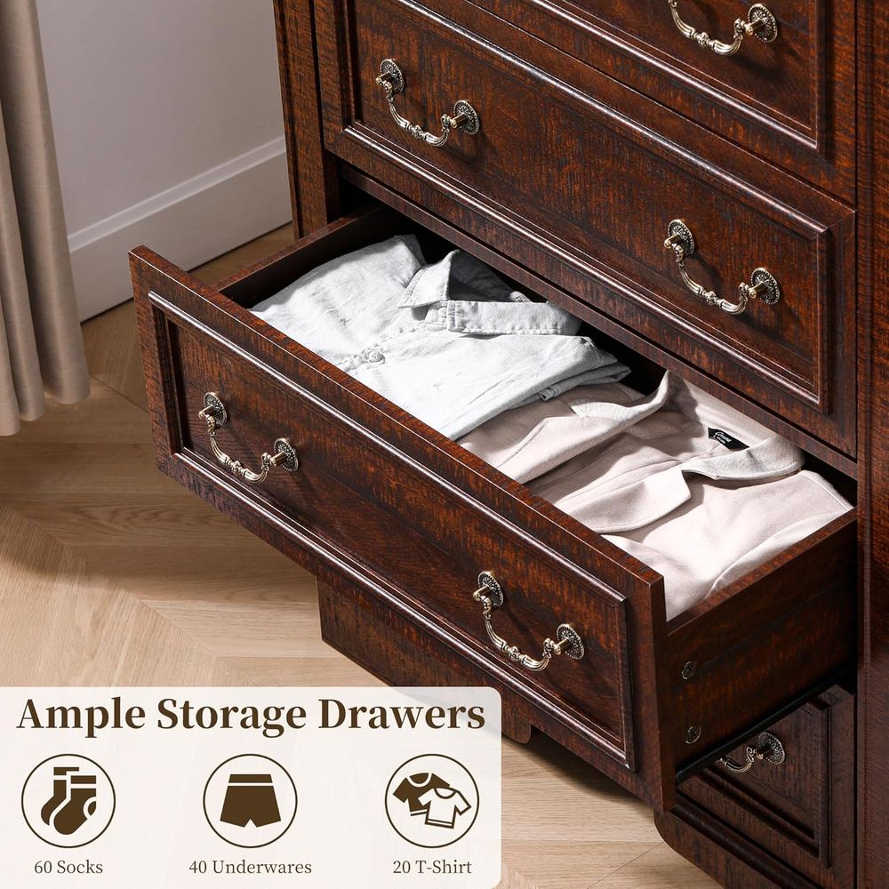 6-Drawer Tall Dresser for Bedr - Office Furniture Modern のレビューと価格