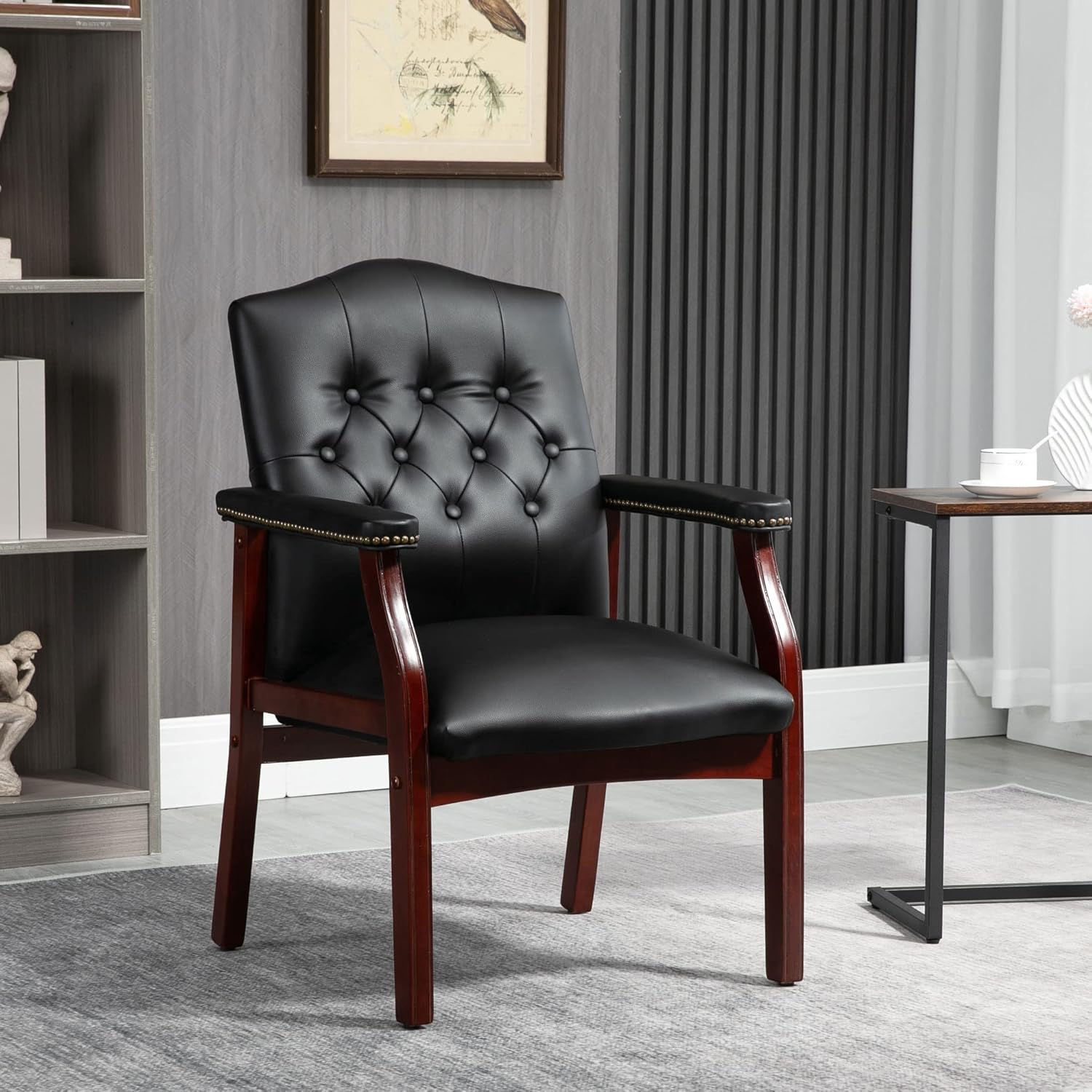 Black Leather Office Chairs Se - Office Furniture Ergonomic のレビューと価格