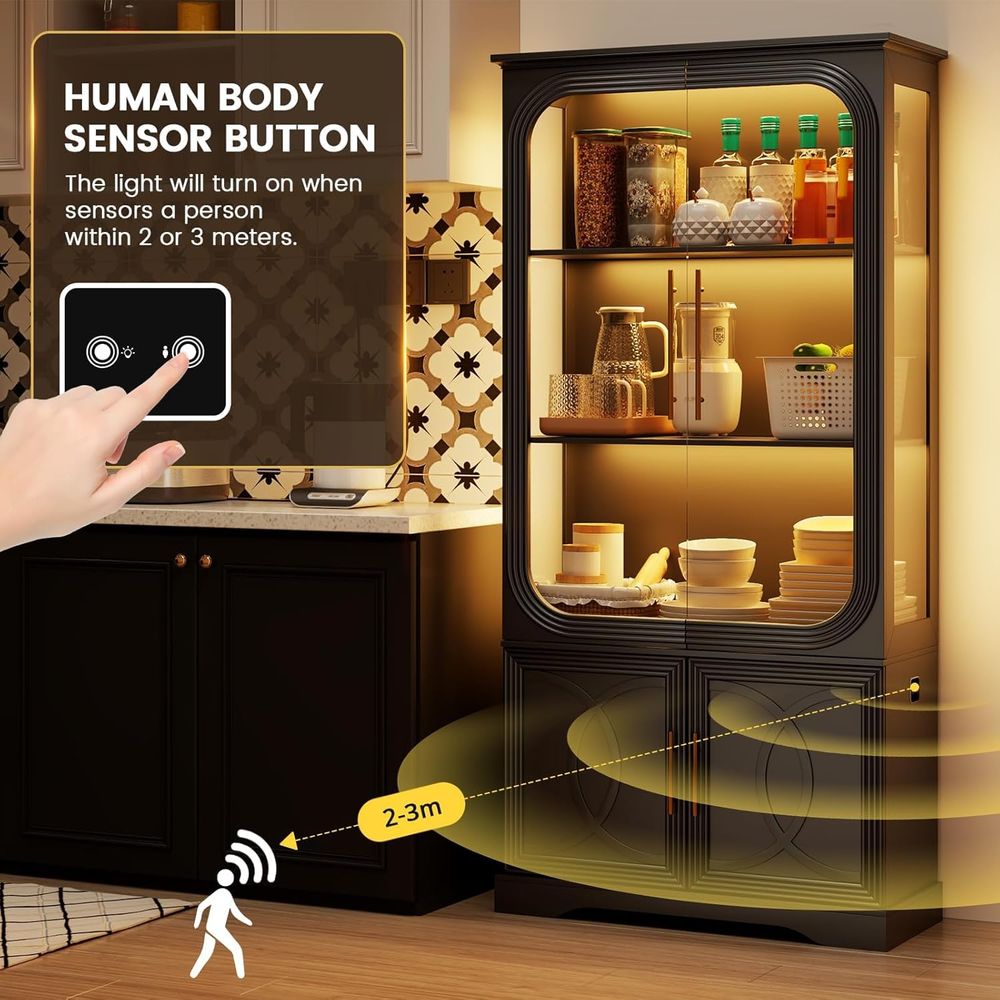 69 Tall Glass Display Cabinet  - Office Storage Cabinet のレビューと価格