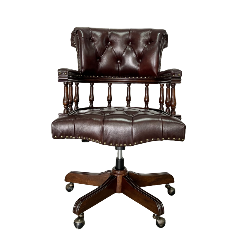 Dark Ox Blood Chesterfield Cap - Office Furniture Uk のレビューと価格