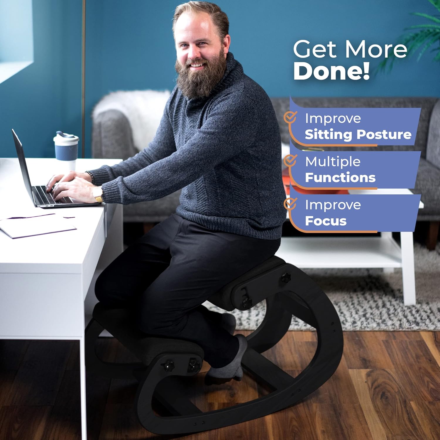 Ergonomic Wooden Kneeling Chai - Office Furniture Ergonomic のレビューと価格