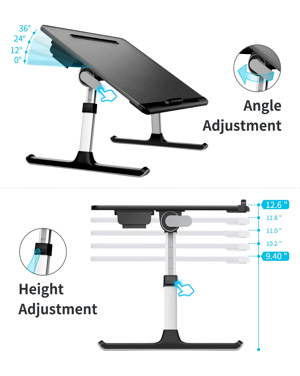 Table Bed Study Angle Adjustab - Adjustable Laptop Table のレビューと価格