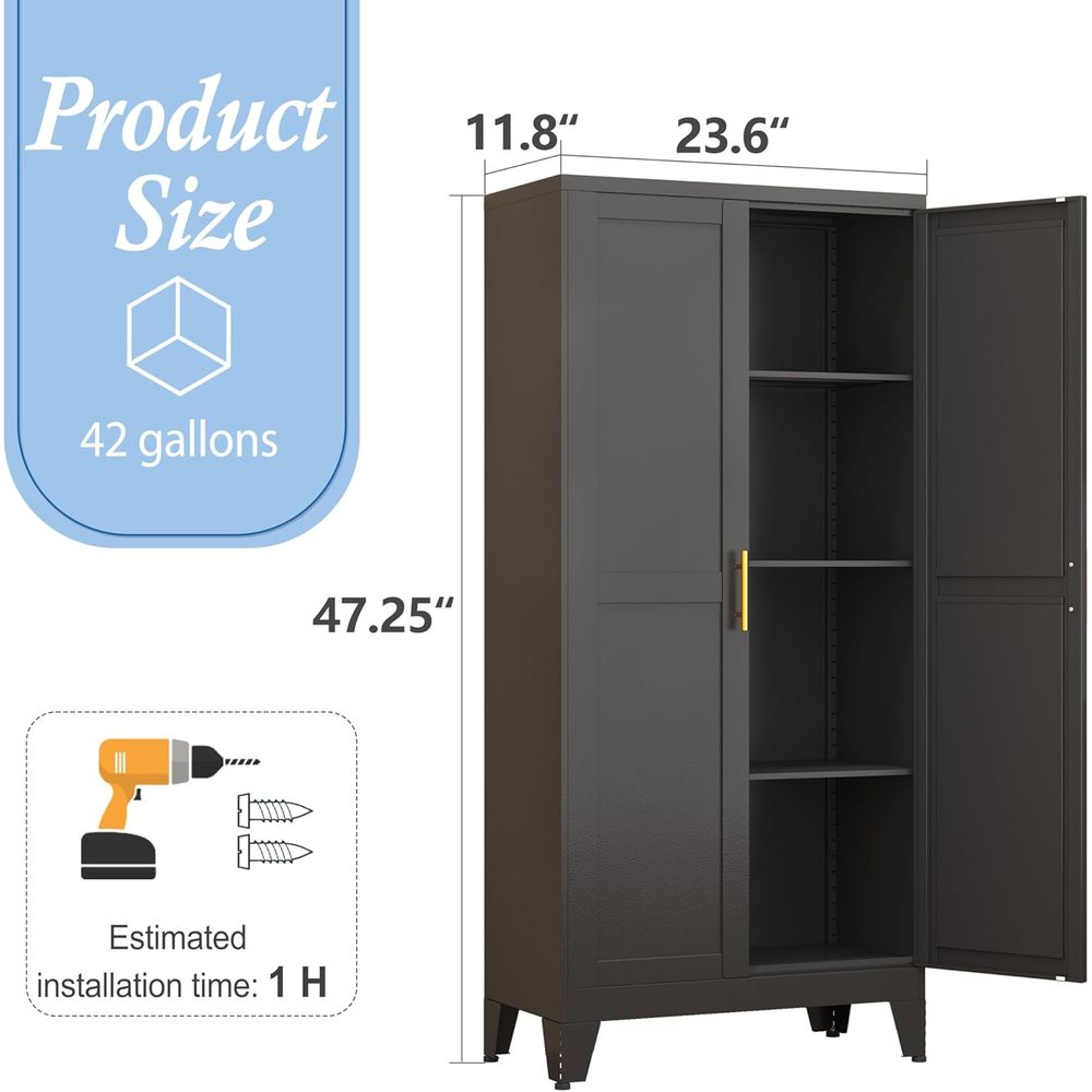48 Metal Cabinet with 3 Adjust - Office Storage Cabinet のレビューと価格