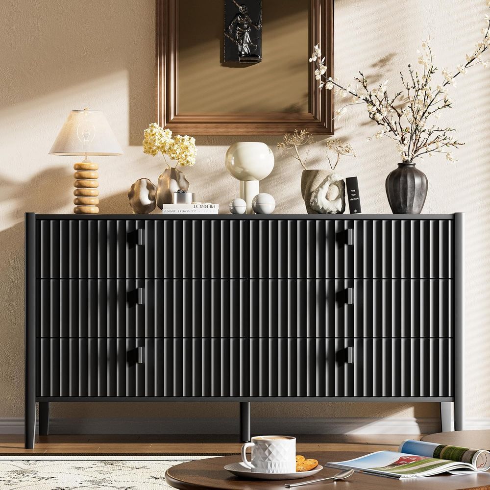 6-Drawer Solid Wood Chest with - Office Storage Cabinet のレビューと価格