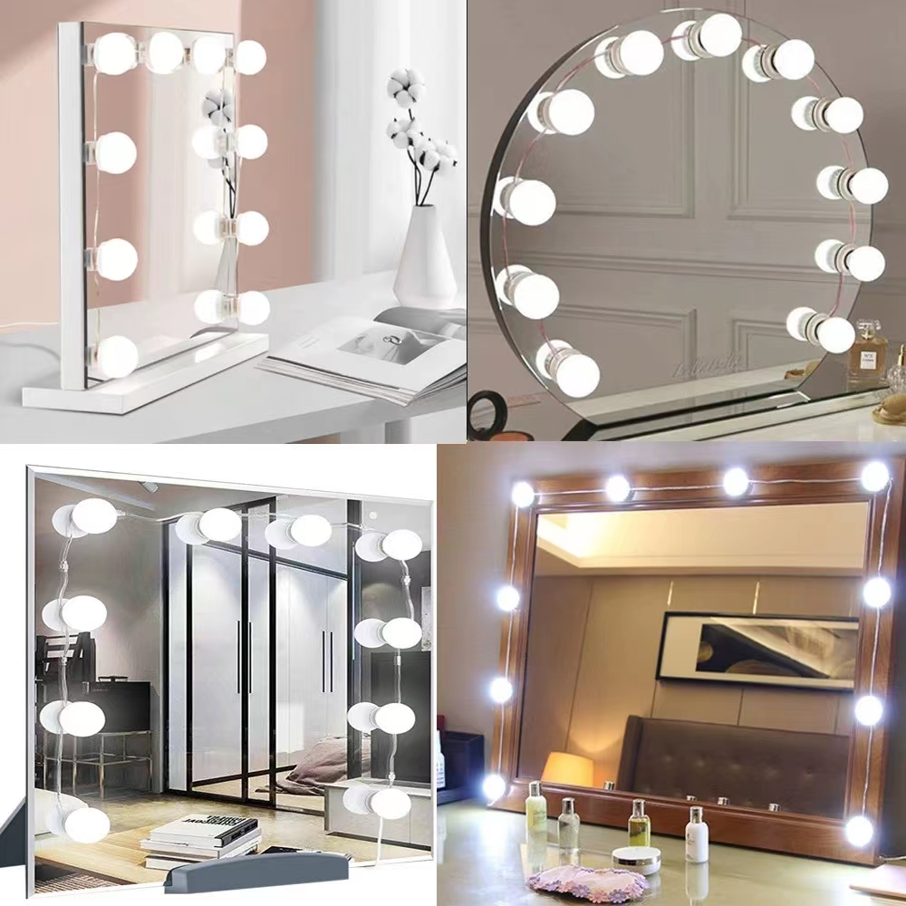 LED Light Paste Mirror Makeup  - Office Furniture Modern のレビューと価格