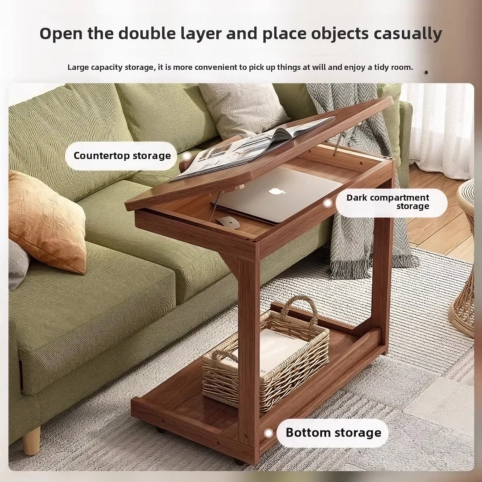 Height adjustable Solid Wood S - Adjustable Laptop Table のレビューと価格
