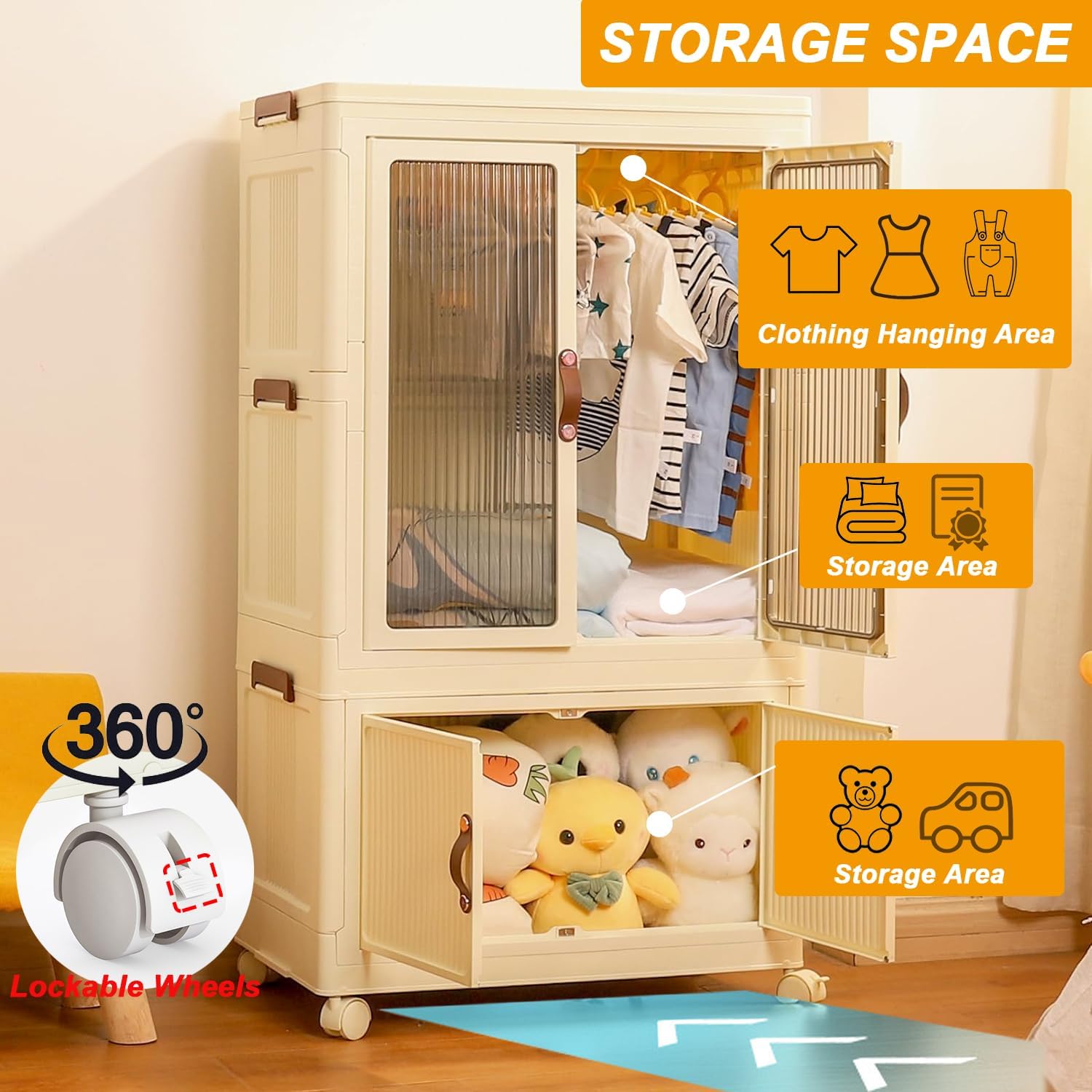 Foldable Wardrobe Cabinet with - Office Storage Cabinet のレビューと価格