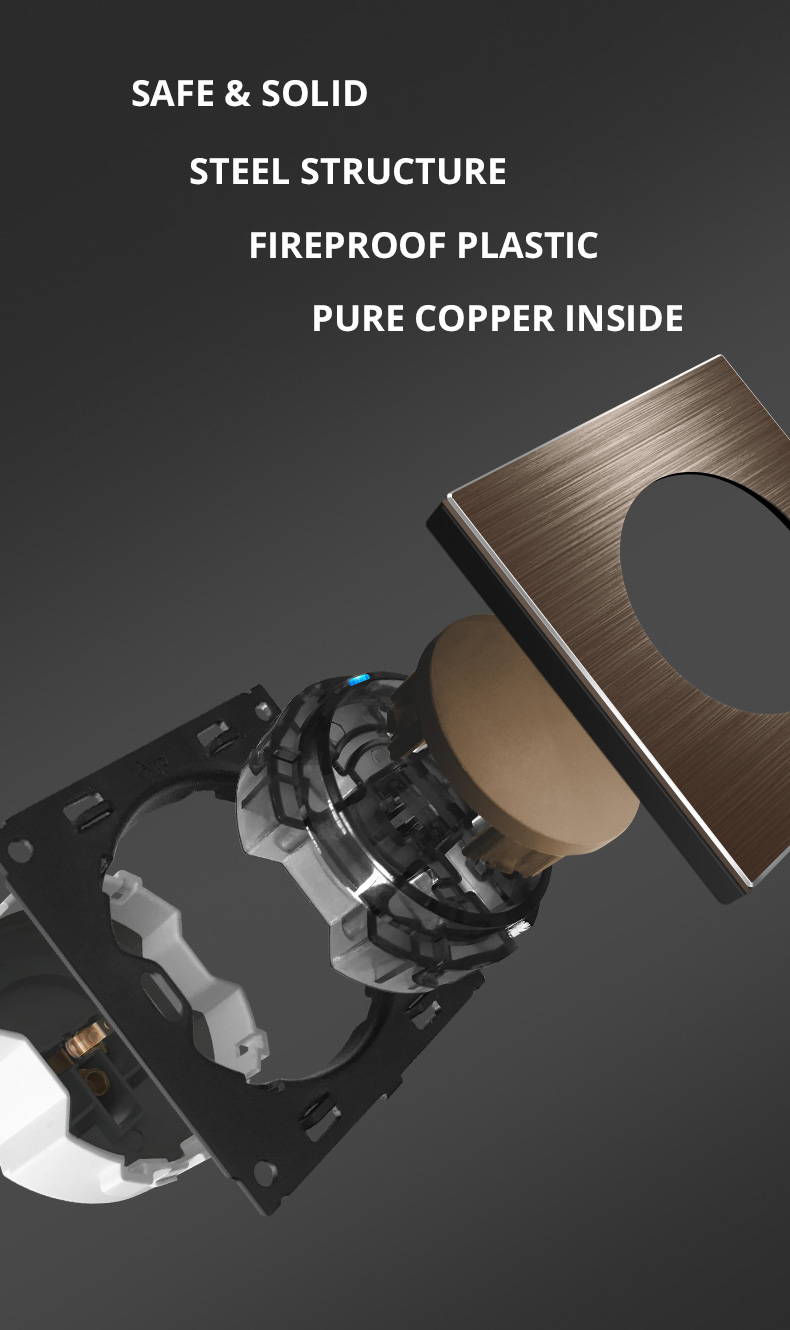 Brown Wall Light Switch EU Fre - Office Furniture Uk のレビューと価格