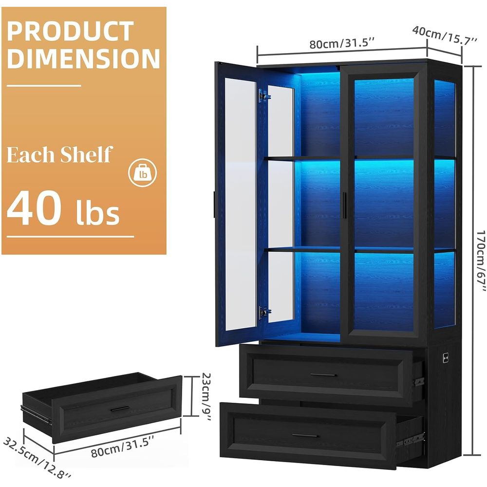 LED-Illuminated Acrylic Displa - Office Storage Cabinet のレビューと価格