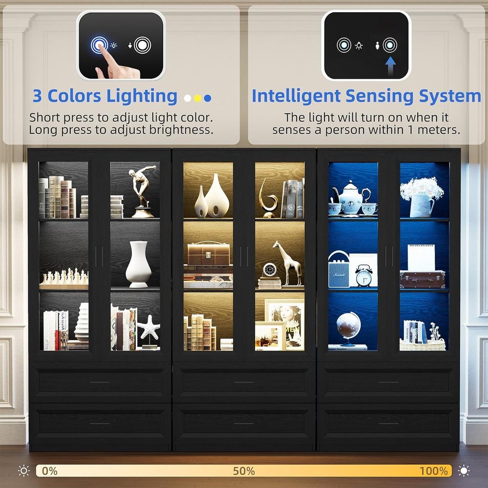 LED-Illuminated Acrylic Displa - Office Storage Cabinet のレビューと価格