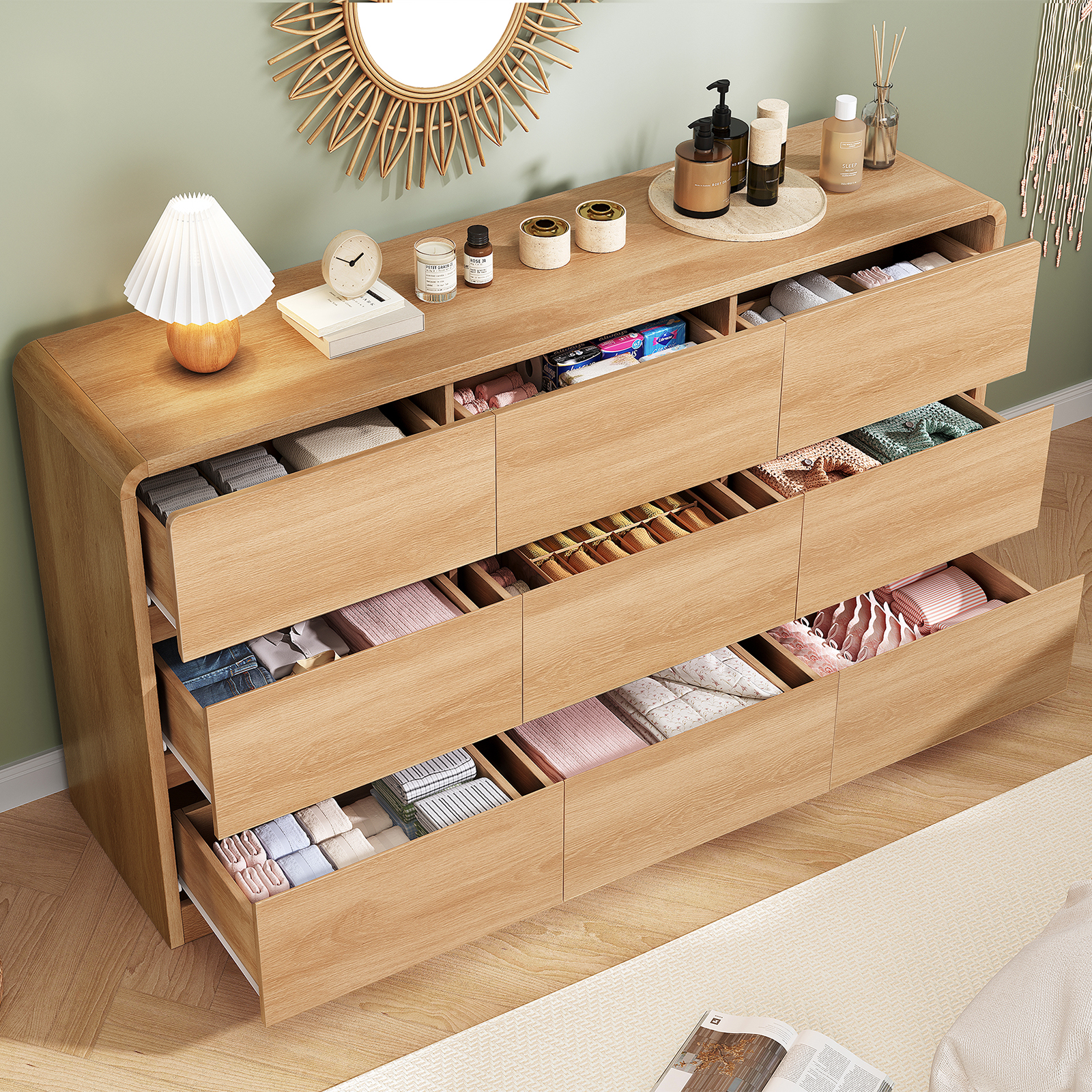 9 Drawer Dresser for Bedroom,  - Office Furniture Modern のレビューと価格