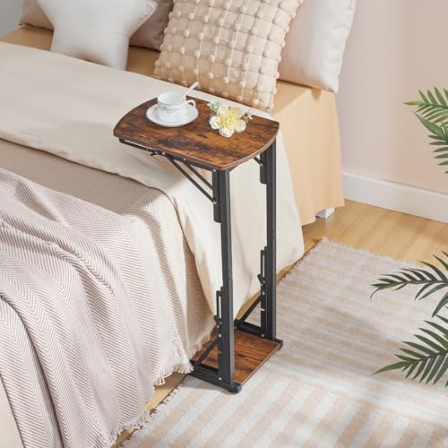 Set of Folding C Shaped End Ta - Adjustable Laptop Table のレビューと価格