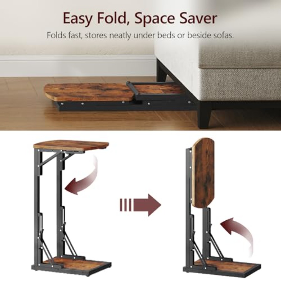 Set of Folding C Shaped End Ta - Adjustable Laptop Table のレビューと価格