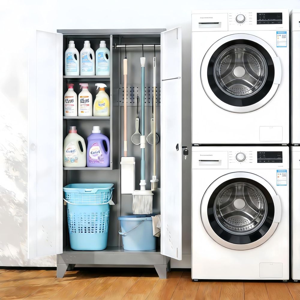 Metal Utility Cabinet with 2 D - Office Storage Cabinet のレビューと価格