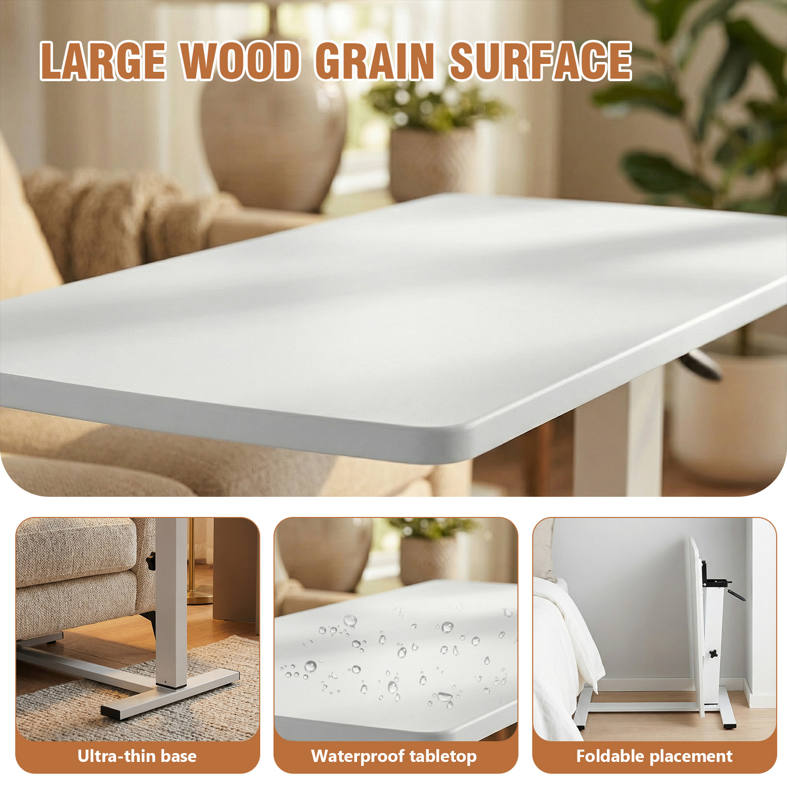 Rolling Hospital Bed Table wit - Adjustable Laptop Table のレビューと価格