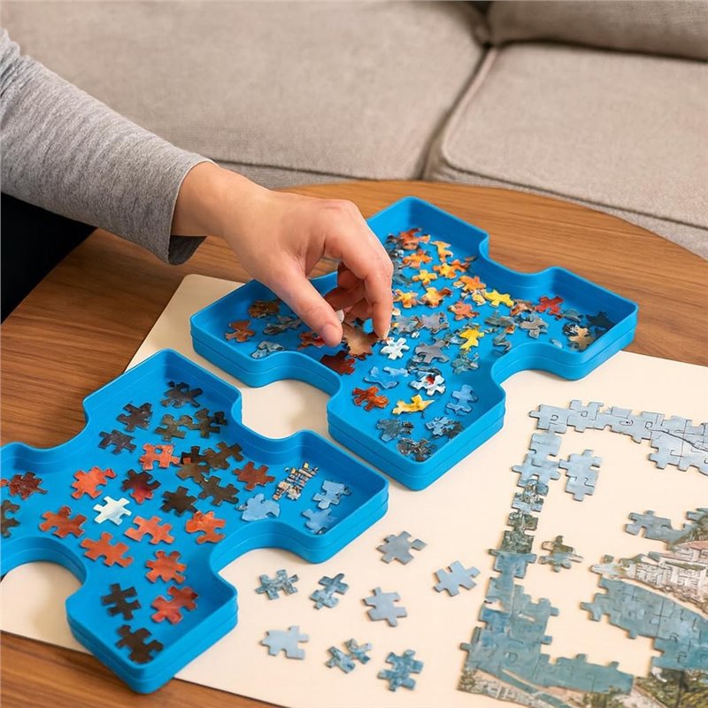 MACH-Blue Plastic For Puzzle L - Tray Sorter Stacking のレビューと価格