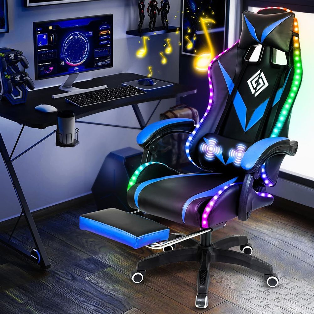 RGB Gaming Chair with Bluetoot - Office Furniture Ergonomic のレビューと価格