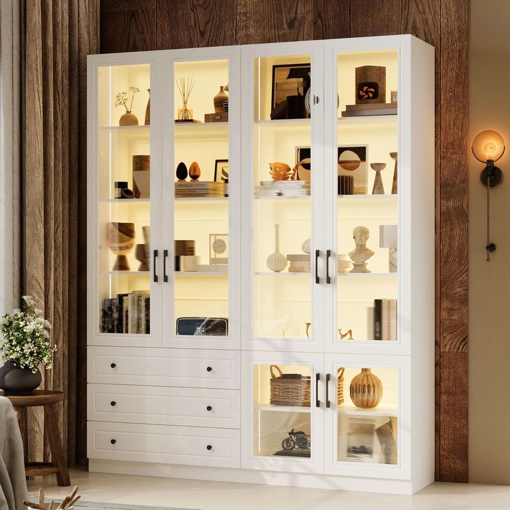 78.7 LED-Lit Storage Cabinet w - Office Storage Cabinet のレビューと価格