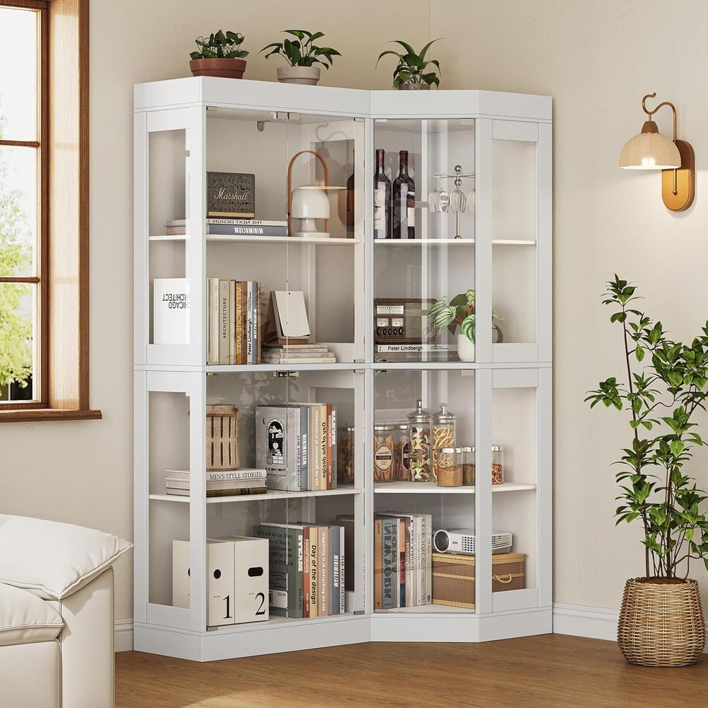 70.1 Large L-Shaped Glass Door - Office Storage Cabinet のレビューと価格