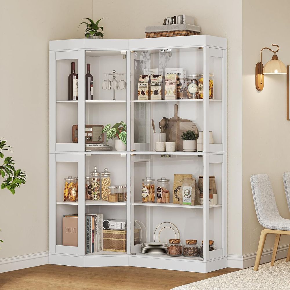 70.1 Large L-Shaped Glass Door - Office Storage Cabinet のレビューと価格