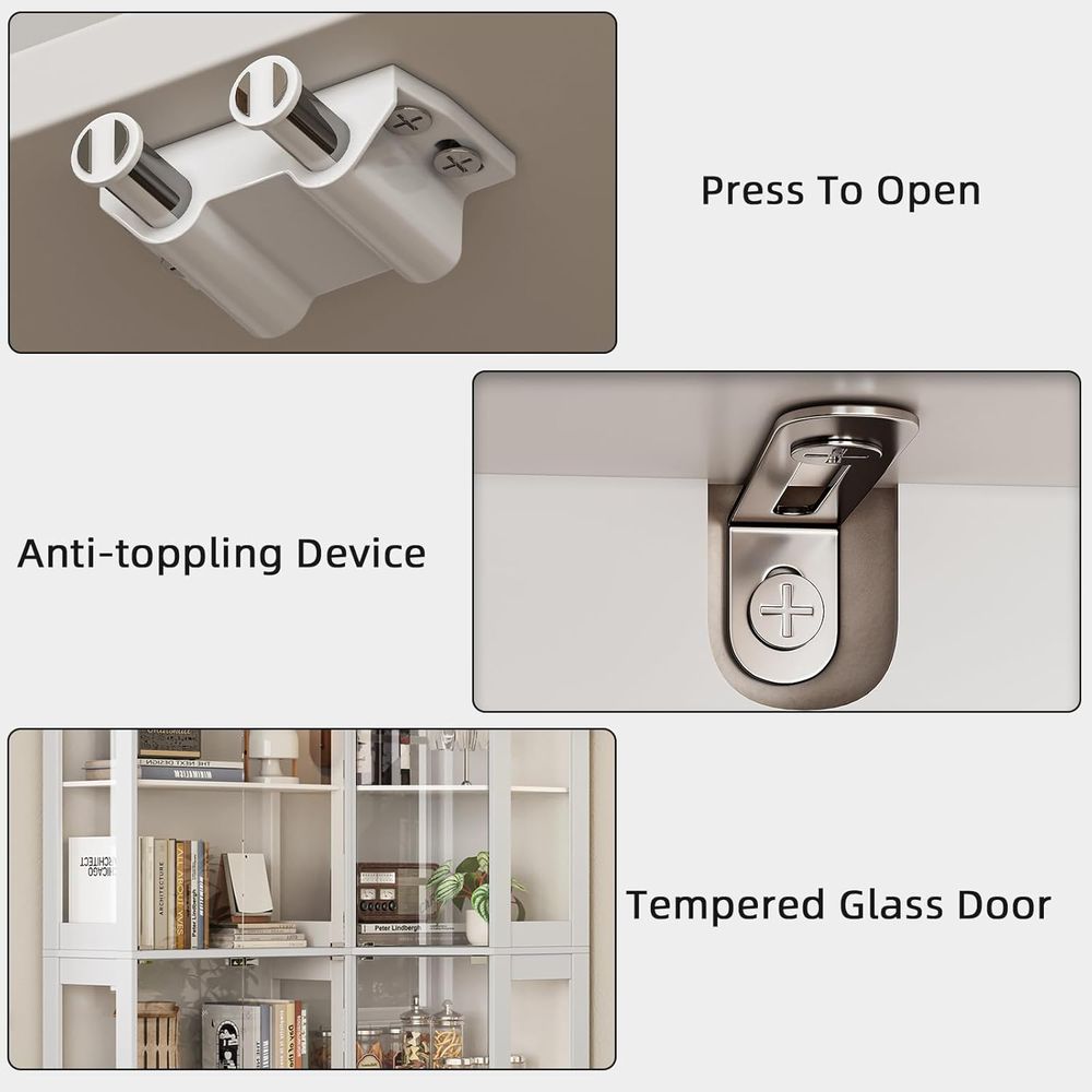 70.1 Large L-Shaped Glass Door - Office Storage Cabinet のレビューと価格