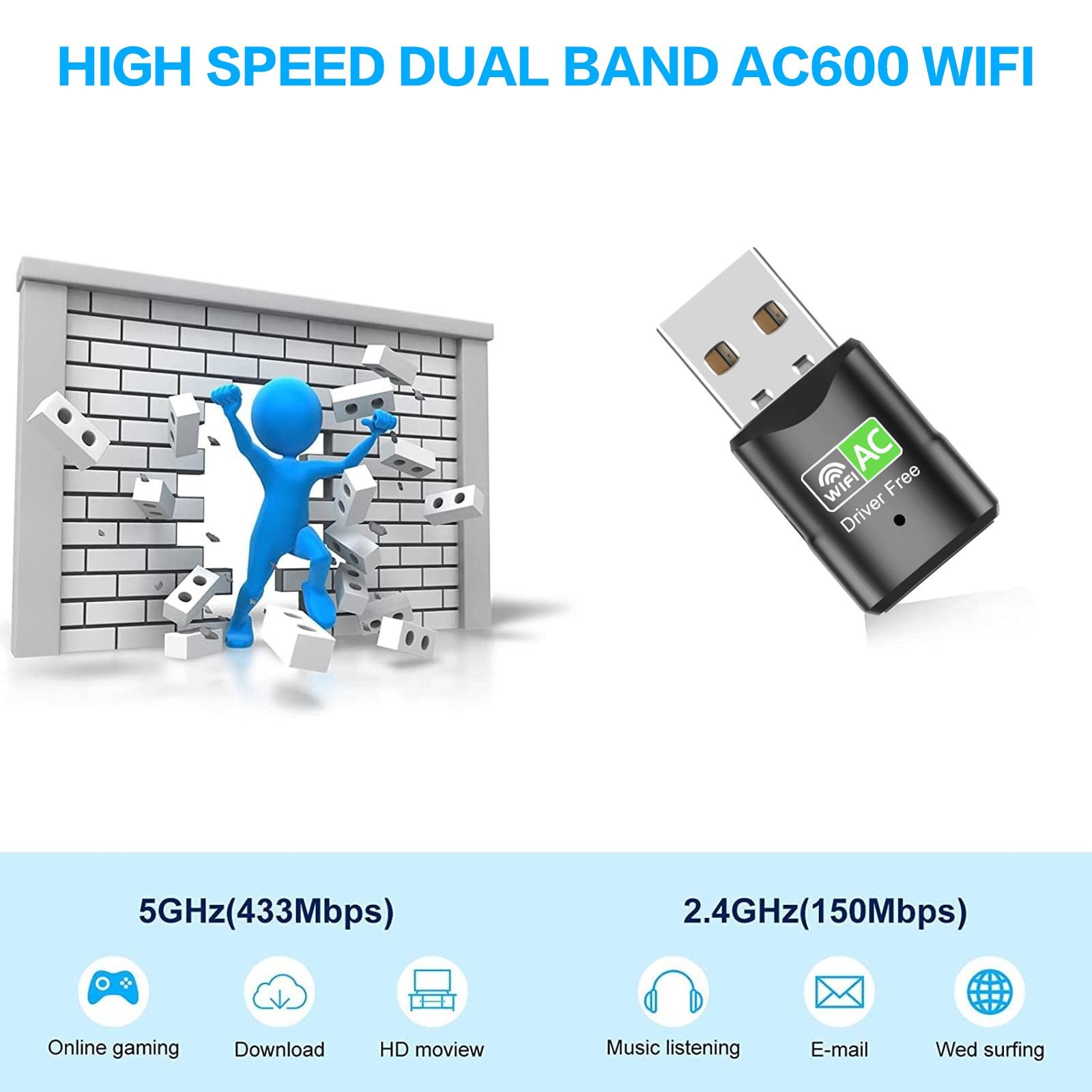 AC600 USB WiFi Adapter, Dual B - Adjustable Laptop Table のレビューと価格