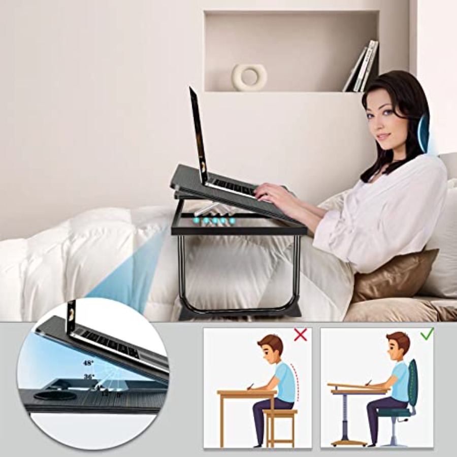 Laptop Desk for Bed CouchLap D - Adjustable Laptop Table のレビューと価格